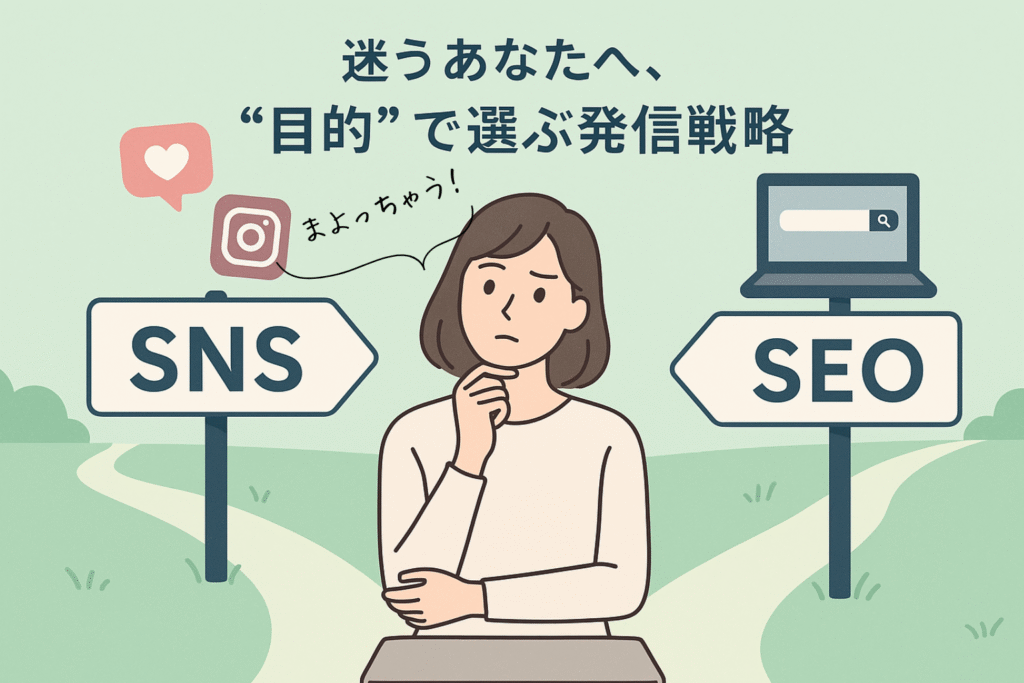 SNSかSEOか、一人できるWebマーケティング