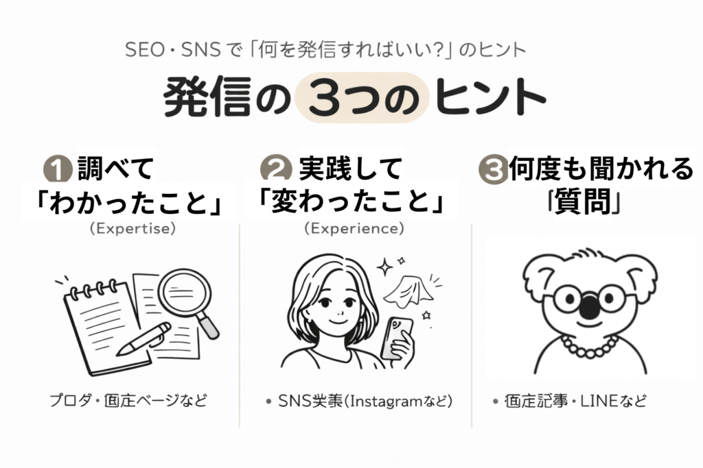 SNSとSEIO発信の３つのヒントま