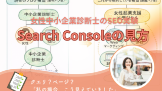 女性中小企業診断士のSEO実験｜サーチコンソールの見方・超入門：クエリ？ページ？そして「私の場合、こう見えていました」