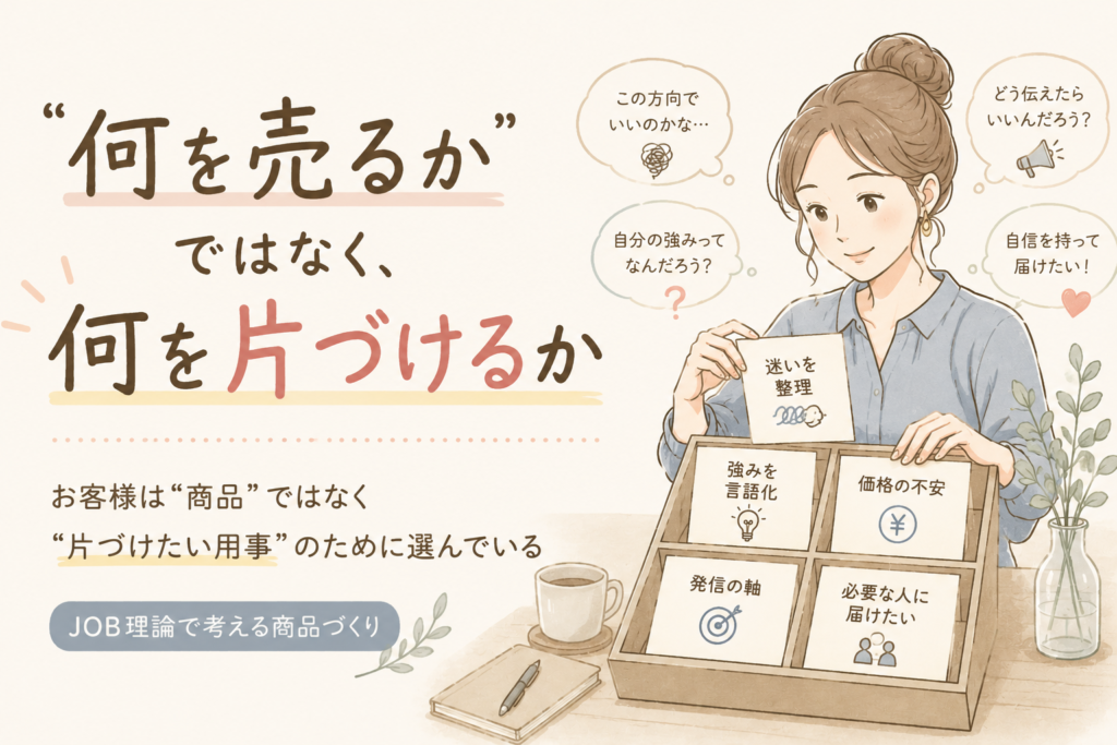 40代の女性の起業支援_JOB理論とは